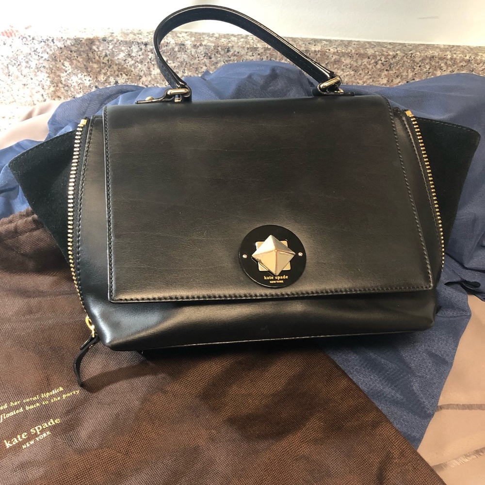 Authentic Kate Spade Black satchel purse, Calfskin